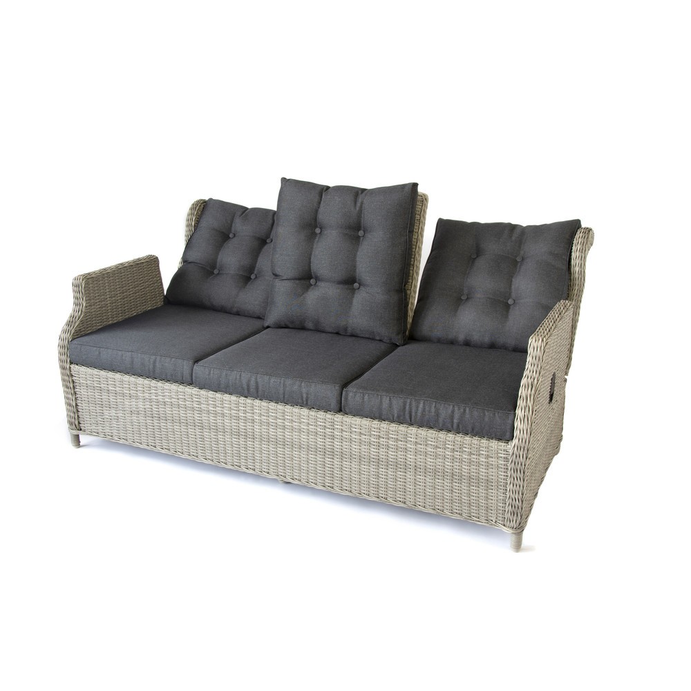 Produktabbildung Nr. 13: Loungemöbel-Set "Canelli", 1x Sofa, 2x Sessel, 2x Hocker, 1x Tisch, grau
