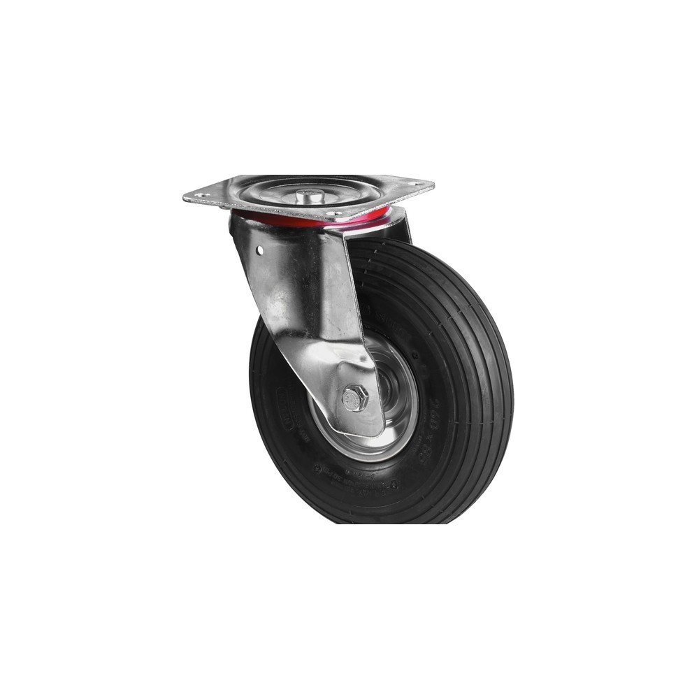 Product afbeelding: Luchtwiel, zwenkwiel, gegroefd profiel, rollager, Ø x breedte 200 x 50 mm, draagvermogen 75 kg