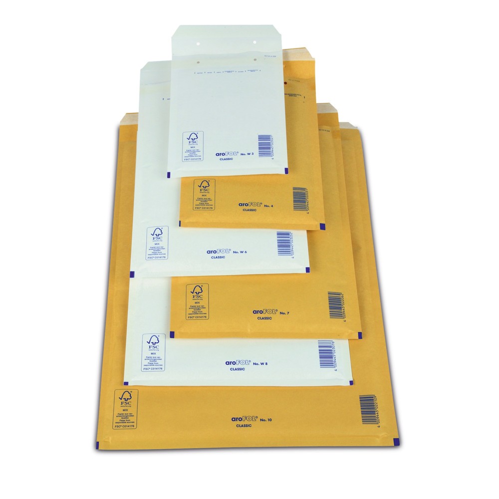 Produktabbildung Nr. 1: Luftpolsterversandtaschen, Innenmaß LxB 350 x 470 mm, goldgelb