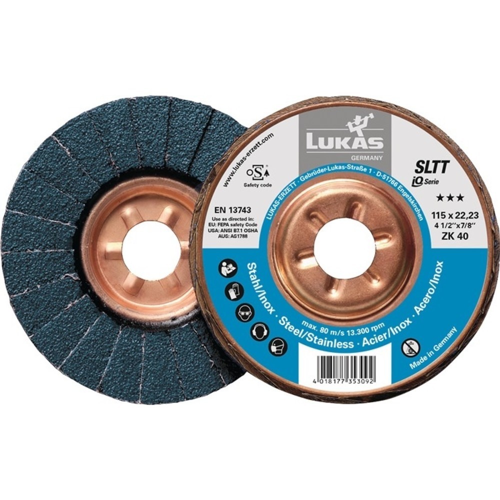 Produktabbildung: LUKAS Fächerscheibe SLTT ZK D.115mm K.60 fl.STA ZK