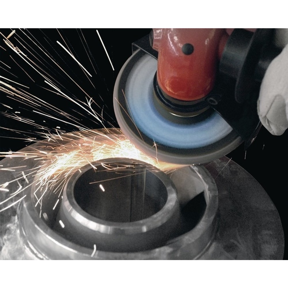 Produktabbildung Nr. 3: LUKAS Fächerscheibe V2 POWER CER, Durchmesser 125 mm Körnung 40 flach, INOX, Stahl, Titan CER (Ceramic-Korn)