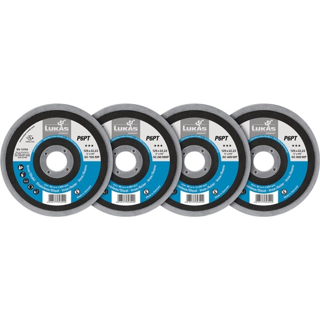LUKAS Polierteller P6PT D.125mm Bohrungs-D.22,23mm schräg Produktabbildung: LUKAS Polierteller P6PT D.125mm Bohrungs-D.22,23mm schräg