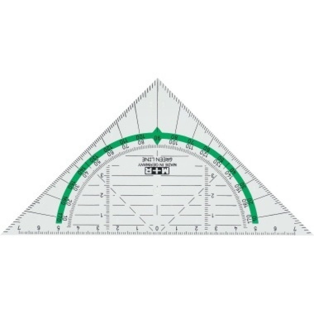 Produktabbildung: M+R Zeichendreieck Green Line 723170810 16cm