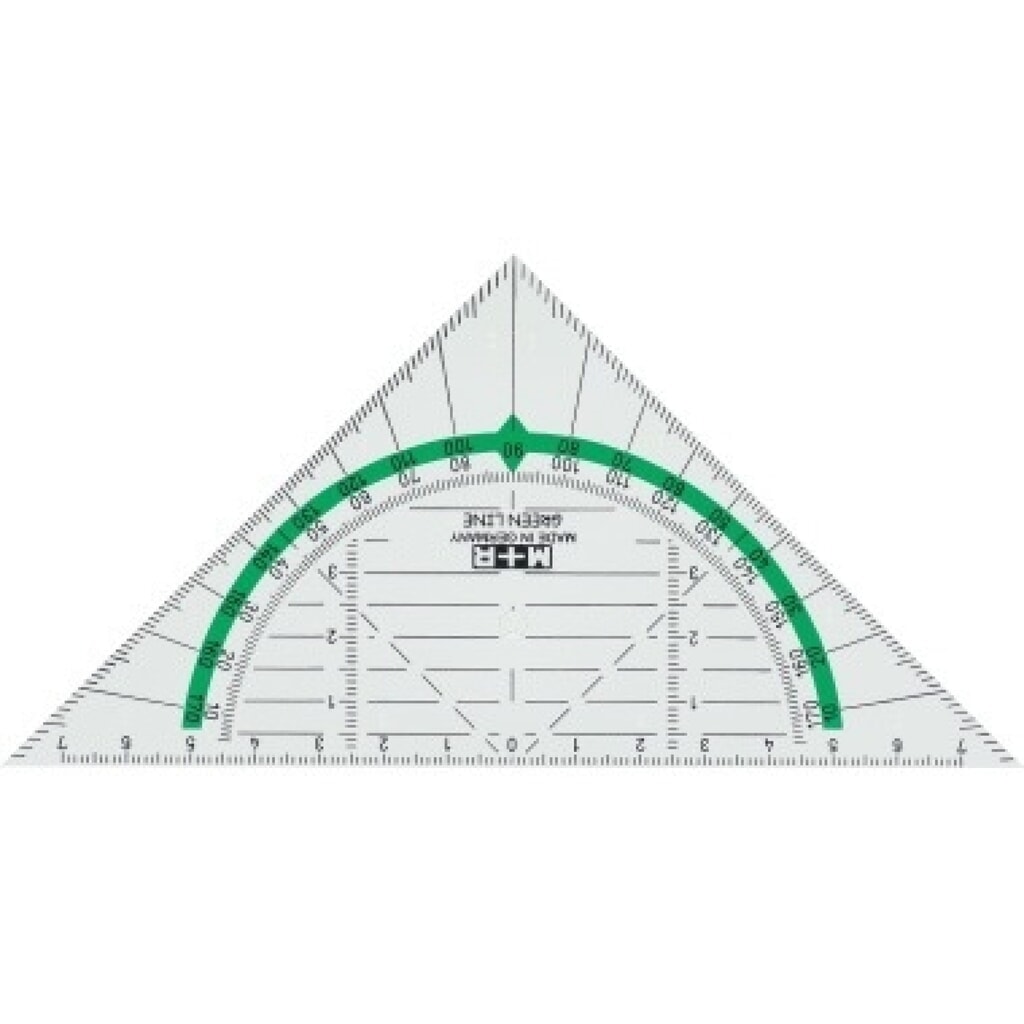 Produktabbildung: M+R Zeichendreieck Green Line 723170810 16cm