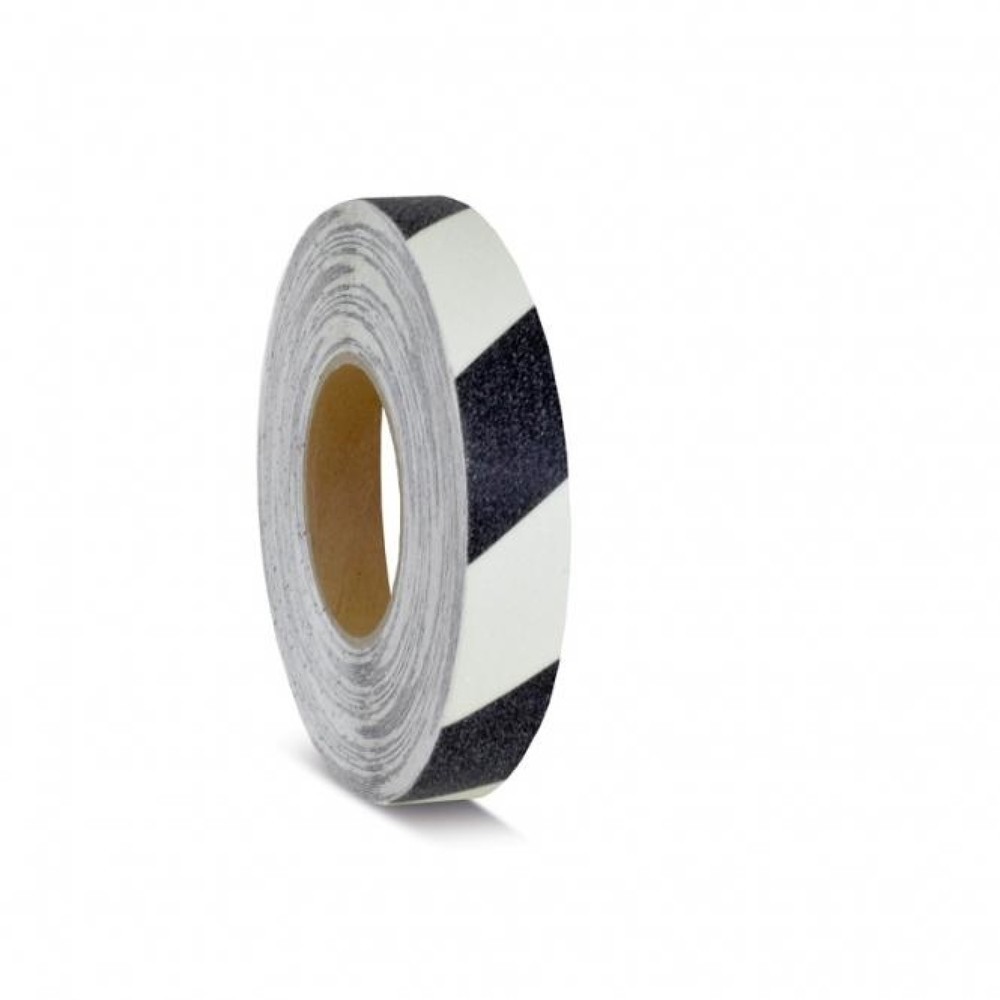 Product afbeelding: m2-antisliplaag™ fluorescerend-zwart, rol, lxb 18,3 m x 25 mm