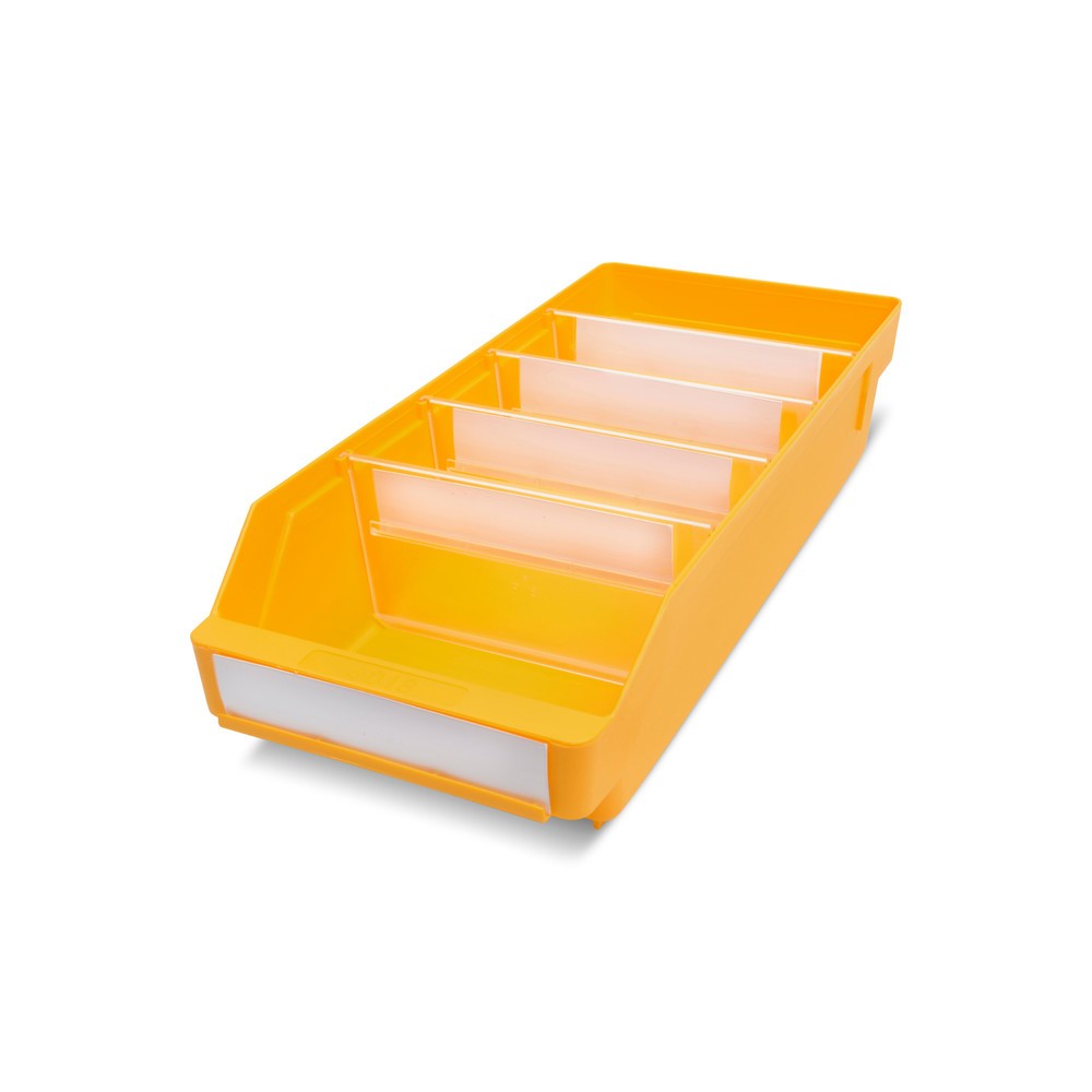Product afbeelding: Magazijnbakken met inkijkopening, bxd 180 x 400 mm, geel