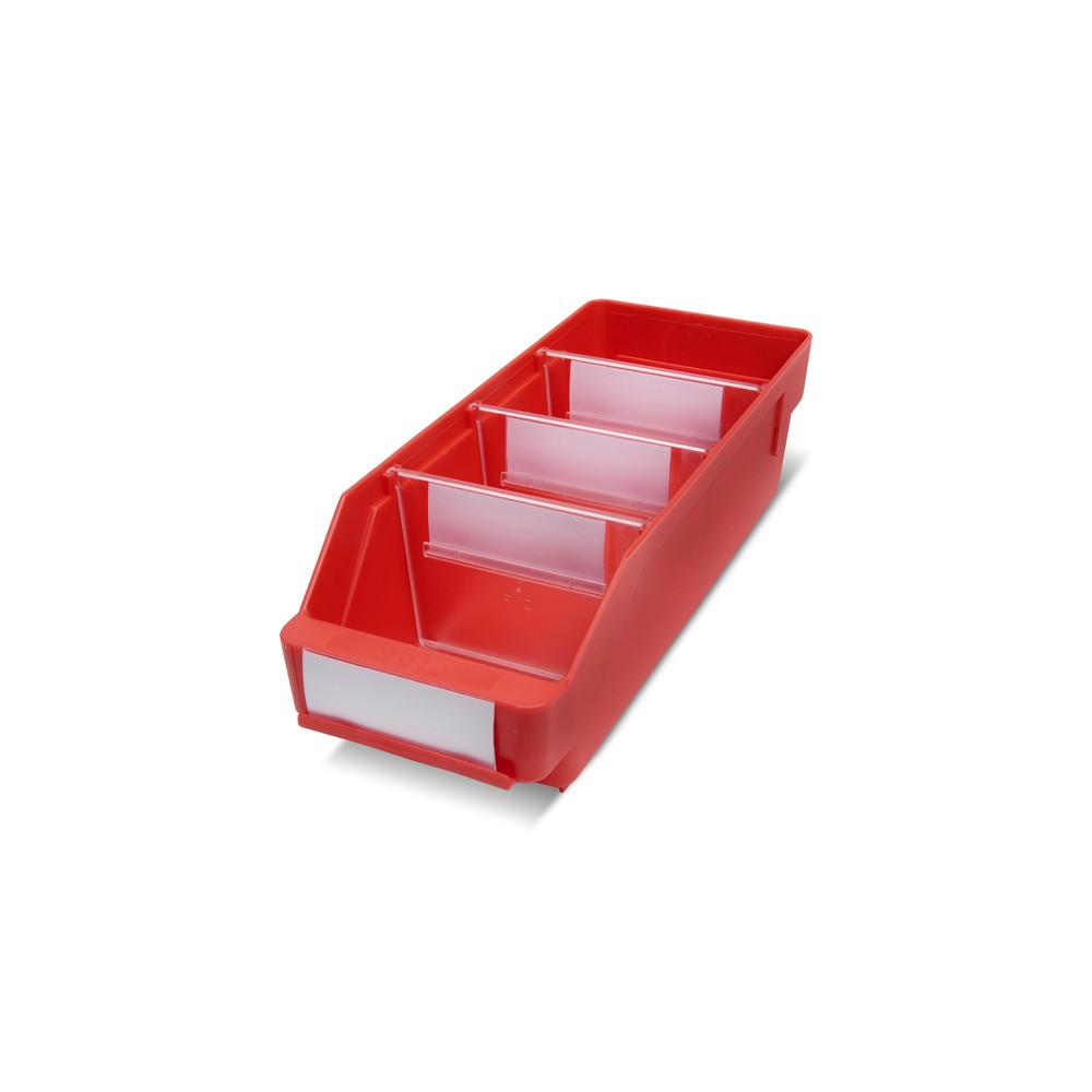 Product afbeelding: Magazijnbakken met inkijkopening, bxd 120 x 300 mm, rood