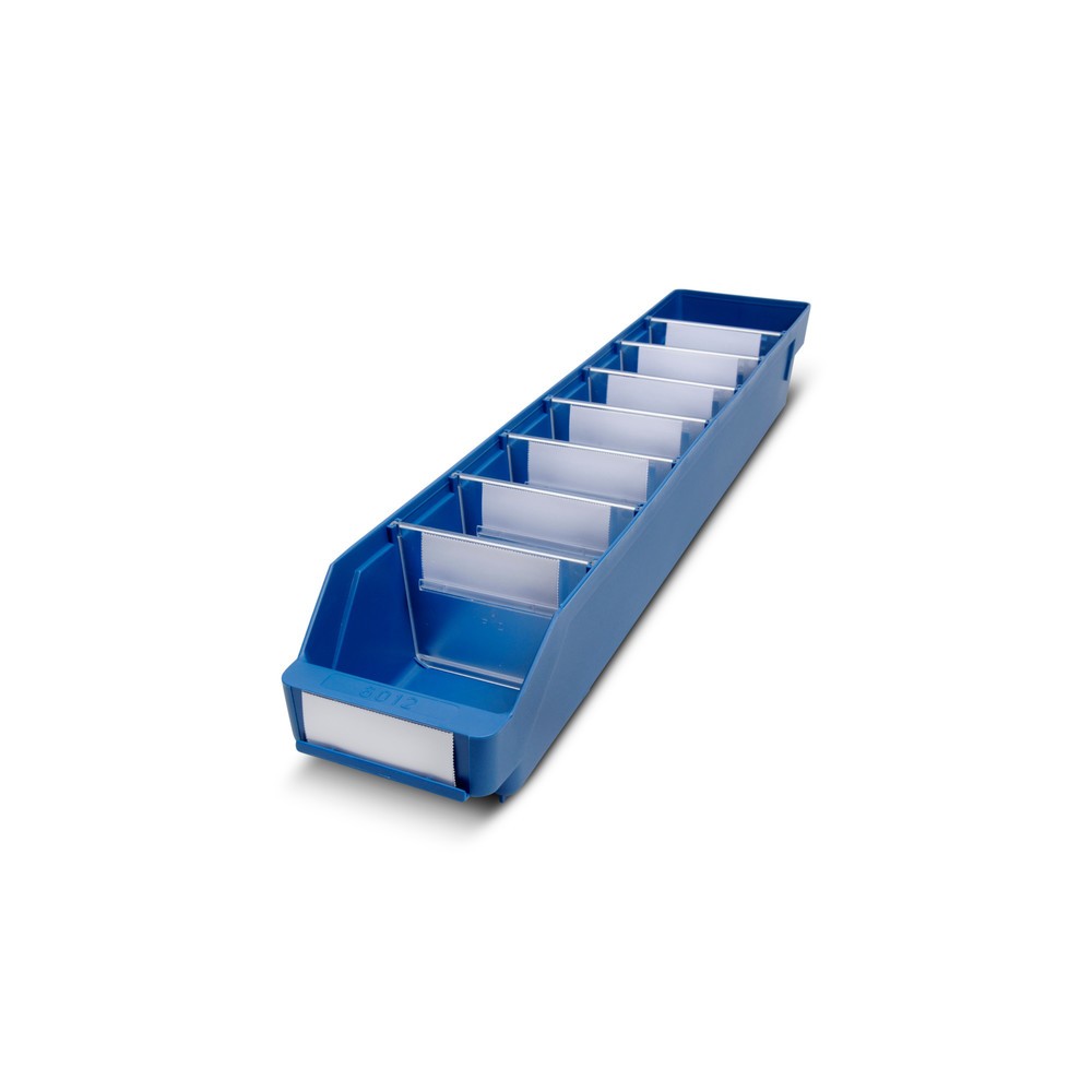 Product afbeelding: Magazijnbakken met inkijkopening, bxd 120 x 600 mm, blauw