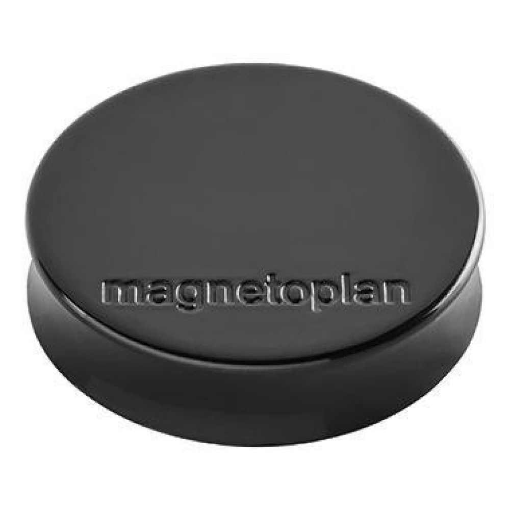 Produktabbildung: magnetoplan® Magnet Ergo Medium 1664012 30mm schwarz 10 St./Pack.
