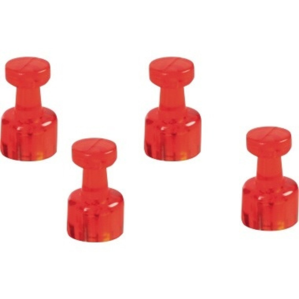 Produktabbildung: magnetoplan® Magnet Memohalter 1666118 18mm rot 4 St./Pack.