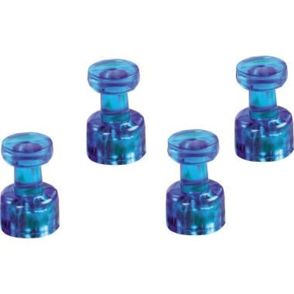 Produktabbildung: magnetoplan® Magnet Memohalter 1666114 18mm dunkelblau 4 St./Pack.