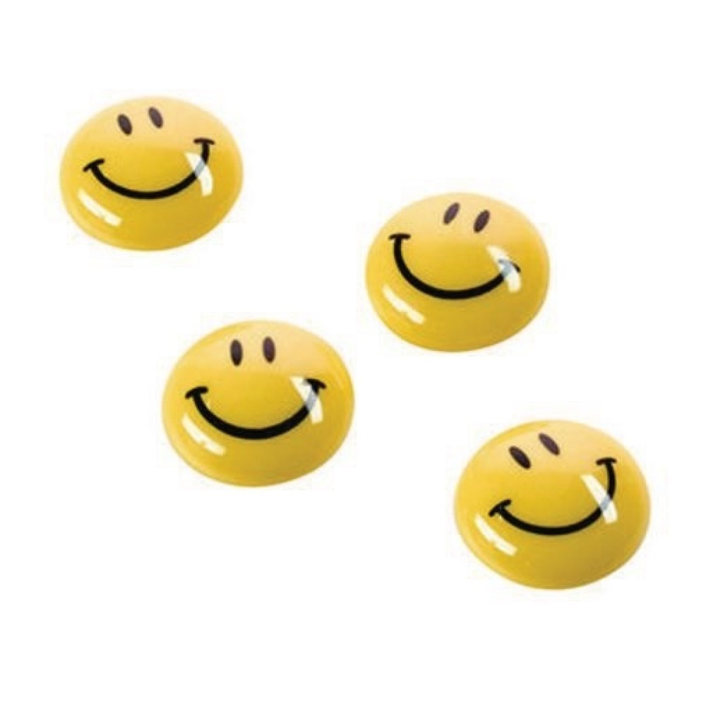 Produktabbildung: magnetoplan® Magnet Smilies 16671 20mm gelb 8 St./Pack