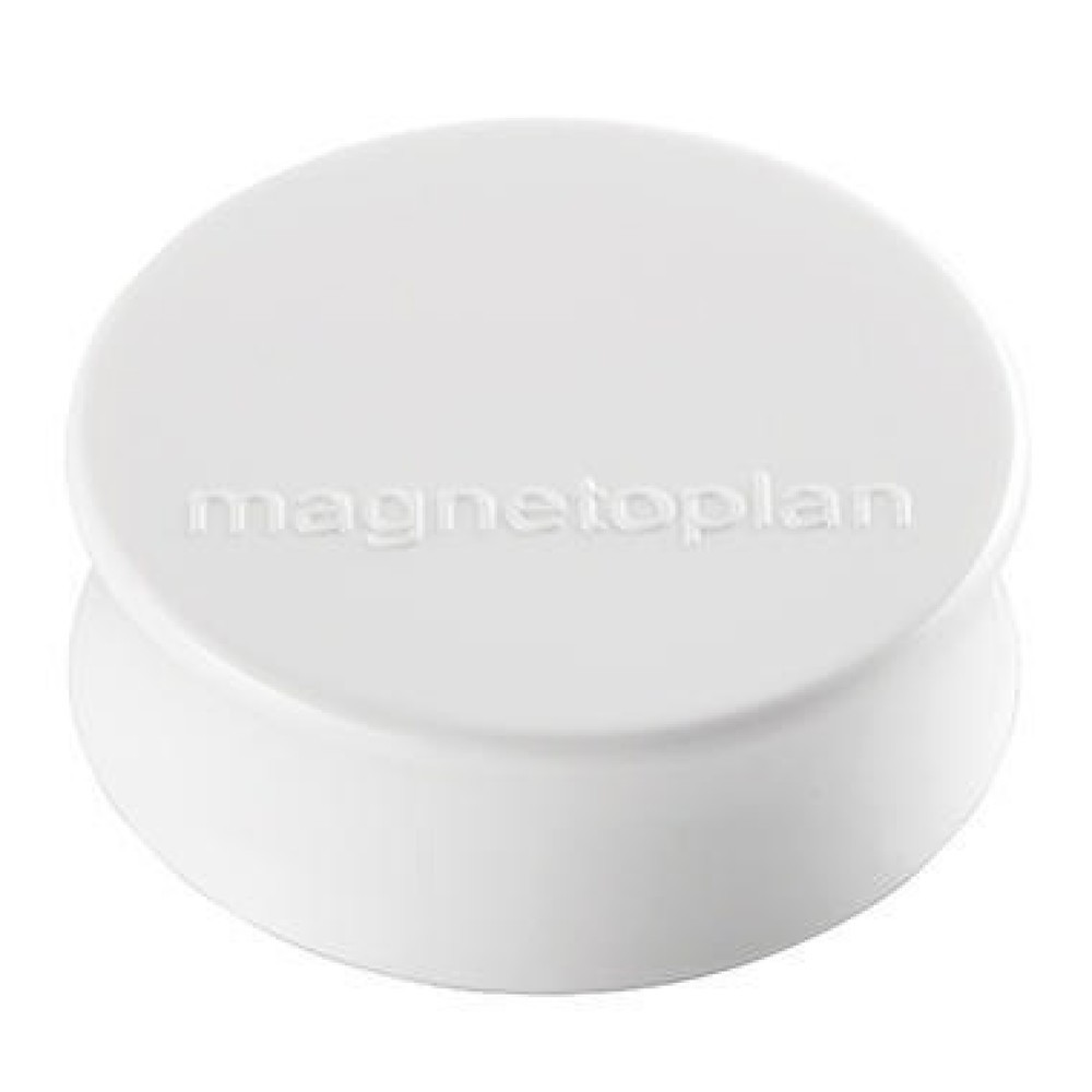 Produktabbildung: magnetoplan® Magnet Ergo Large 1665000 34mm weiß 10 St./Pack.