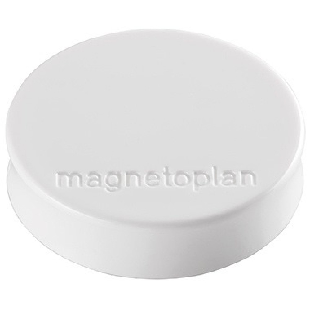 Produktabbildung: magnetoplan® Magnet Ergo Medium 1664000 30mm weiß 10 St./Pack.
