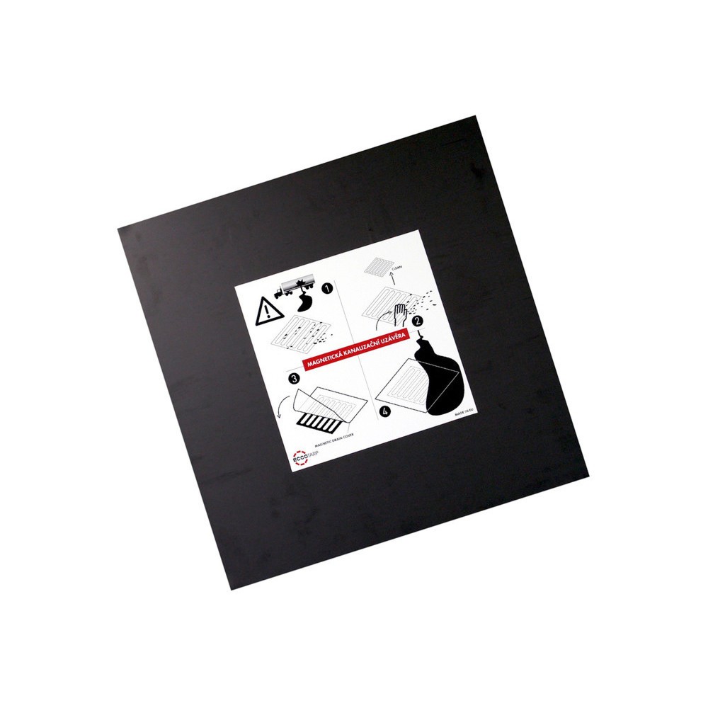 Produktabbildung: Magnet-Abdichtmatte, wiederverwendbarer Kanalschutz, BxT 510 x 510 mm