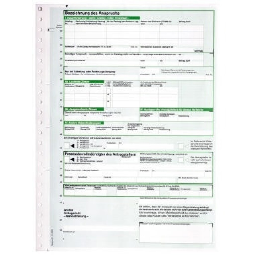 Avery Zweckform Mahnbescheid 2887 DIN A4 1x2Blatt Produktabbildung: Avery Zweckform Mahnbescheid 2887 DIN A4 1x2Blatt