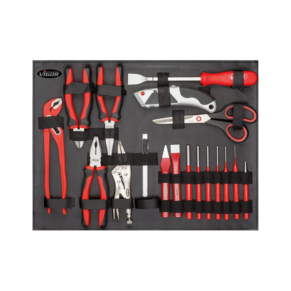N° de l'image du produit 5 : Mallette à outils universelle VIGOR®, 143 pièces