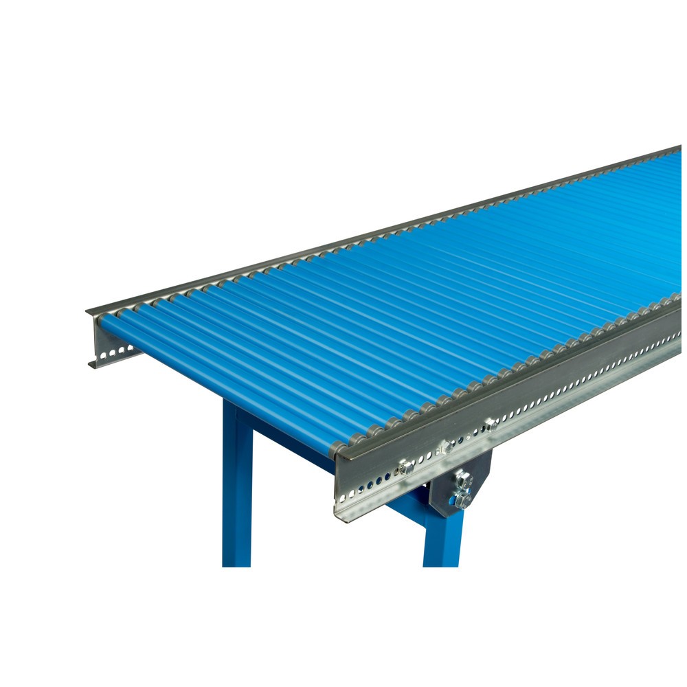 Zdjęcie produktu: BLUME mały przenośnik rolkowy, kółka z tworzywa sztucznego Ø 20 mm, oś sprężynowa, dł. x szer. 1000 x 300 mm