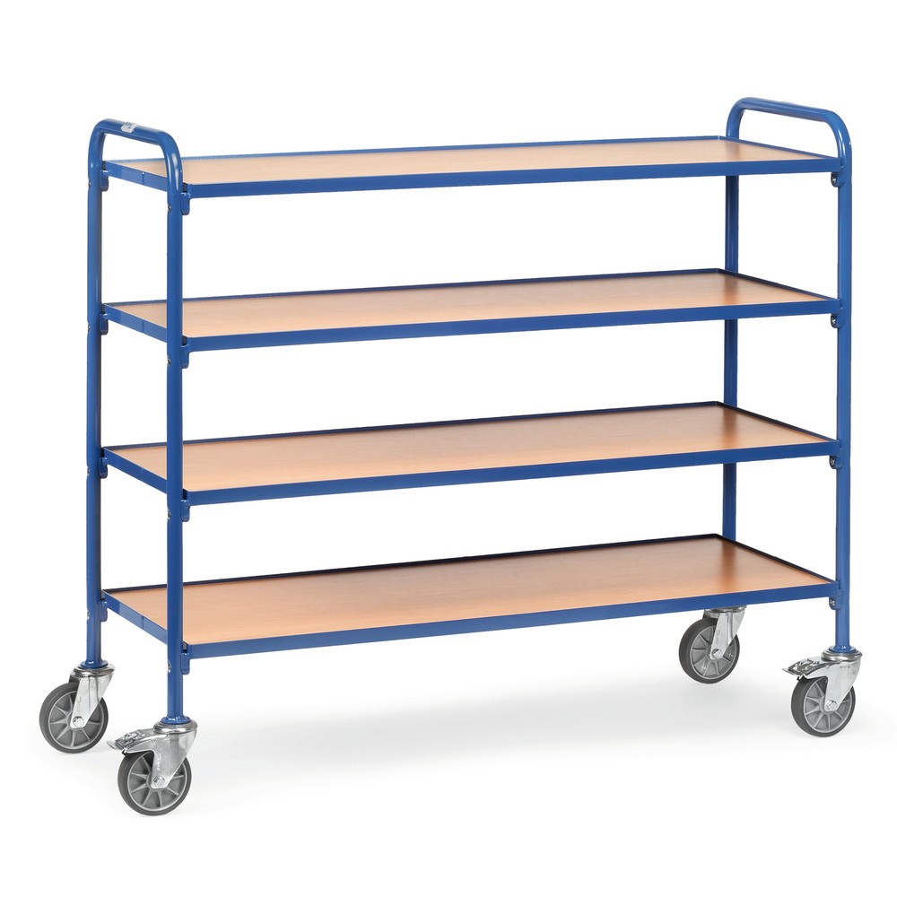 Obrázek produktu: Manipulační vozík fetra® pro skladovací boxy, policové desky à 1 250 x 470 mm