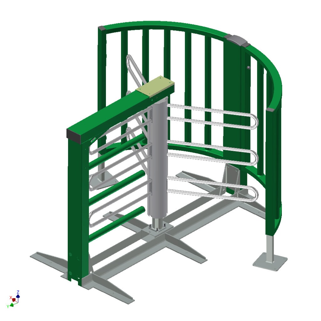 Mannus Drehkreuz DK 13/3 STR Produktabbildung: Mannus Drehkreuz DK 13/3 STR
