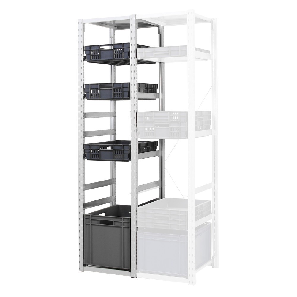 Produktabbildung Nr. 2: ManOrga Behälterregal für Euroboxen, GF, HxBxT 2.000 x 307 x 400 mm