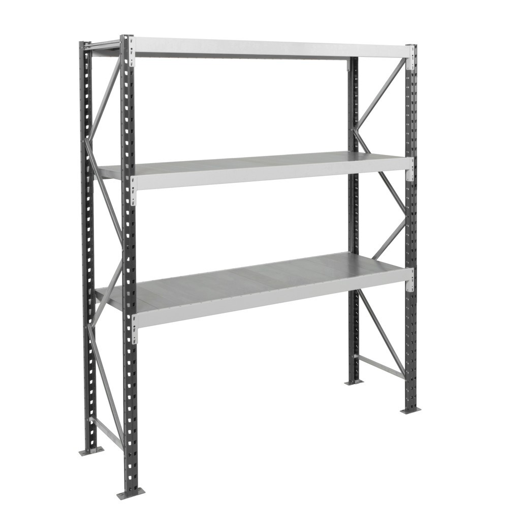Número de imagen del producto 8: Estantería ancha ManOrga, con balda de paneles de acero, módulo inicial, carga por estante 710 kg, 2.500 x 2.250 x 600 mm (alto x ancho x fondo)