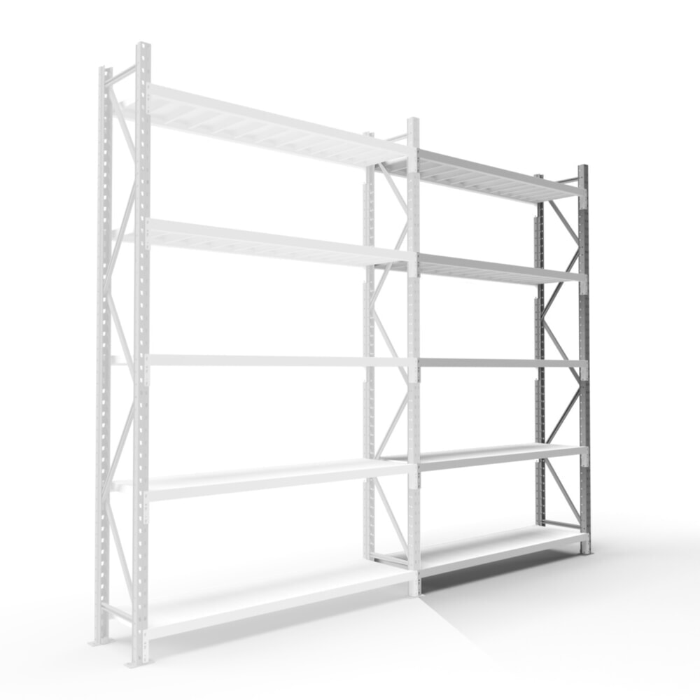 Imagen del producto: ManOrga Estantería ancha, con baldas de paneles de acero, módulo adicional, ALxANxFO 3.000 x 1.800 x 600 mm