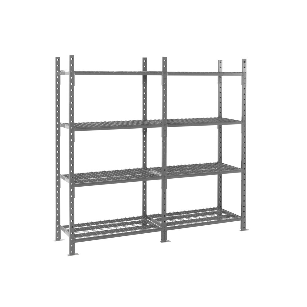 Número de imagen del producto 7: ManOrga Estantería de cargas pequeñas, módulo adicional, con baldas de rejilla, carga por estante 500 kg, ALxANxFO 2.000 x 1.010 x 500 mm
