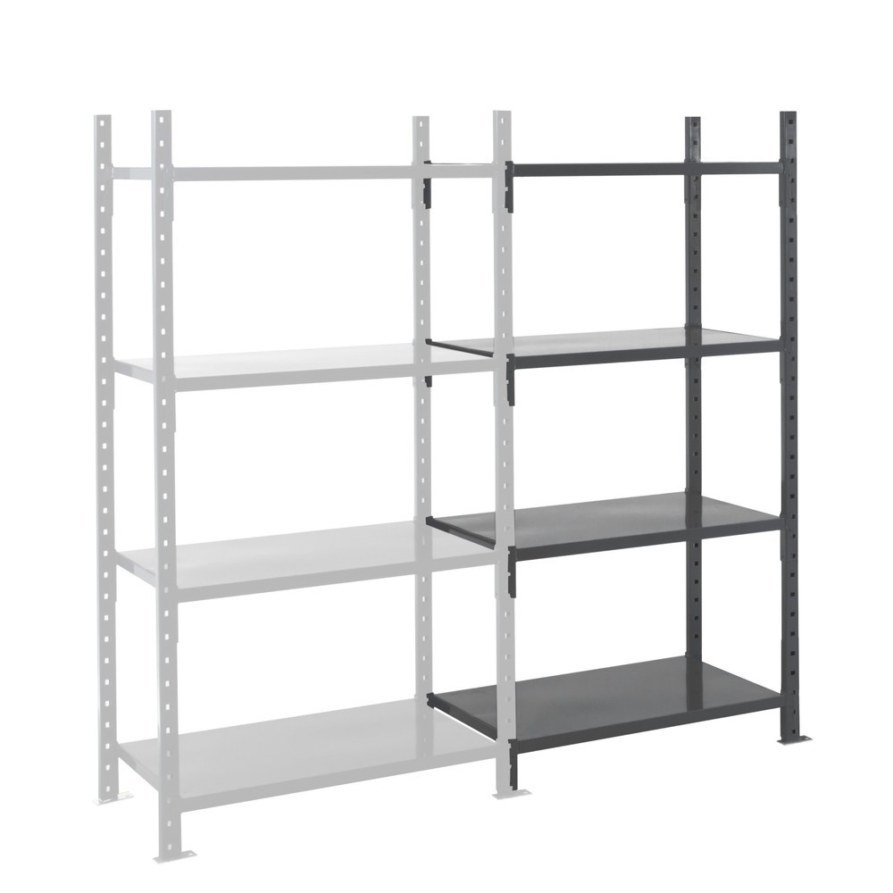 Imagen del producto: ManOrga Estantería de cargas pequeñas, módulo adicional, con paneles de acero, carga por estante 500 kg, ALxANxFO 2.000 x 1.010 x 500 mm