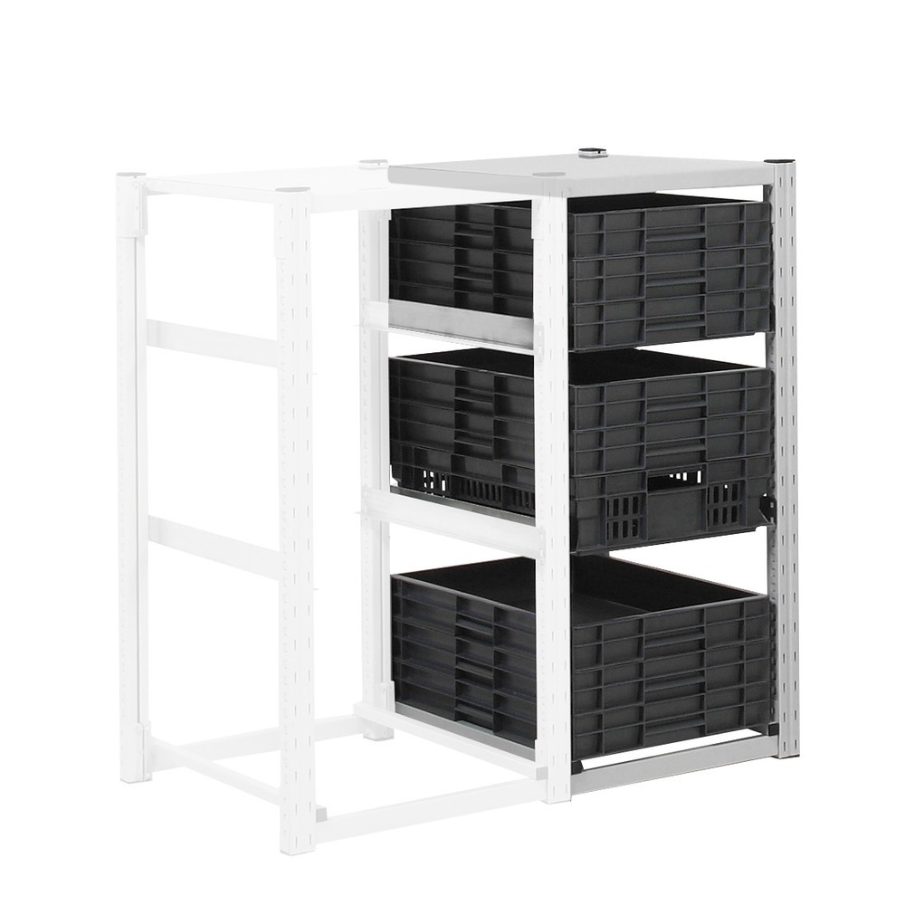 Número de imagen del producto 2: ManOrga Estantería de contenedores para cajas apilables Eurobox, módulo adicional, ALxANxFO 1.000 x 307 x 400 mm
