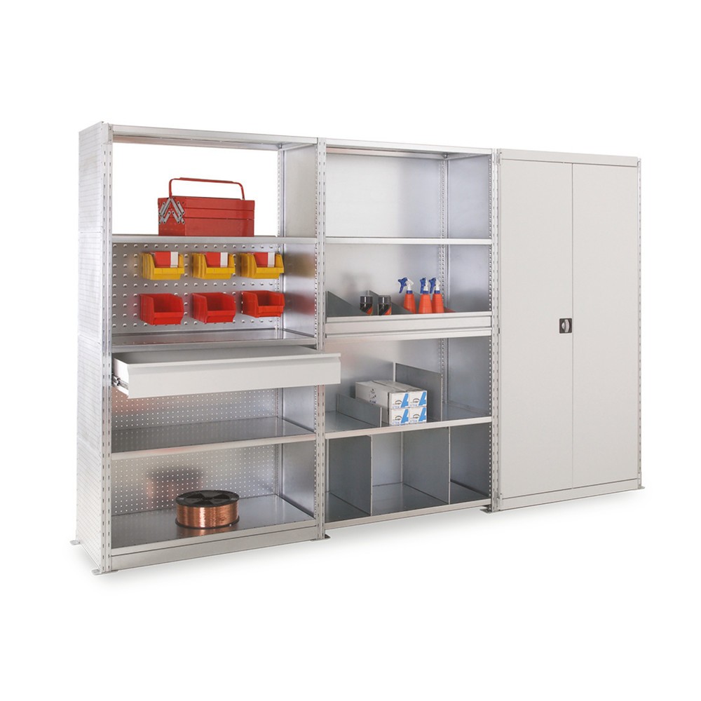 Produktabbildung Nr. 5: ManOrga Fachbodenregal verzinkt mit 5 Stahlblechböden, Fachlast 350 kg, HxBxT 2.000 x 2.043 x 410 mm