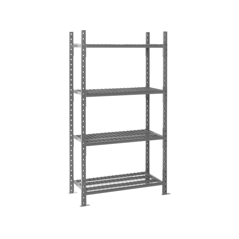 Produktabbildung Nr. 8: ManOrga Fachbodenregal graphitgrau mit Stahlrohr-Böden, Fachlast 460 kg, HxBxT 2.000 x 1.300 x 610 mm