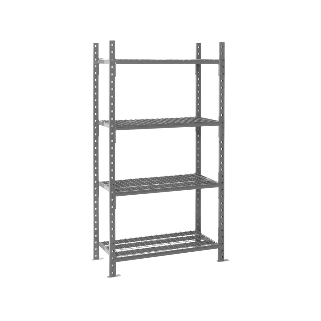 Produktabbildung Nr. 8: ManOrga Fachbodenregal graphitgrau mit Stahlrohr-Böden, Fachlast 460 kg, HxBxT 3.000 x 1.300 x 510 mm
