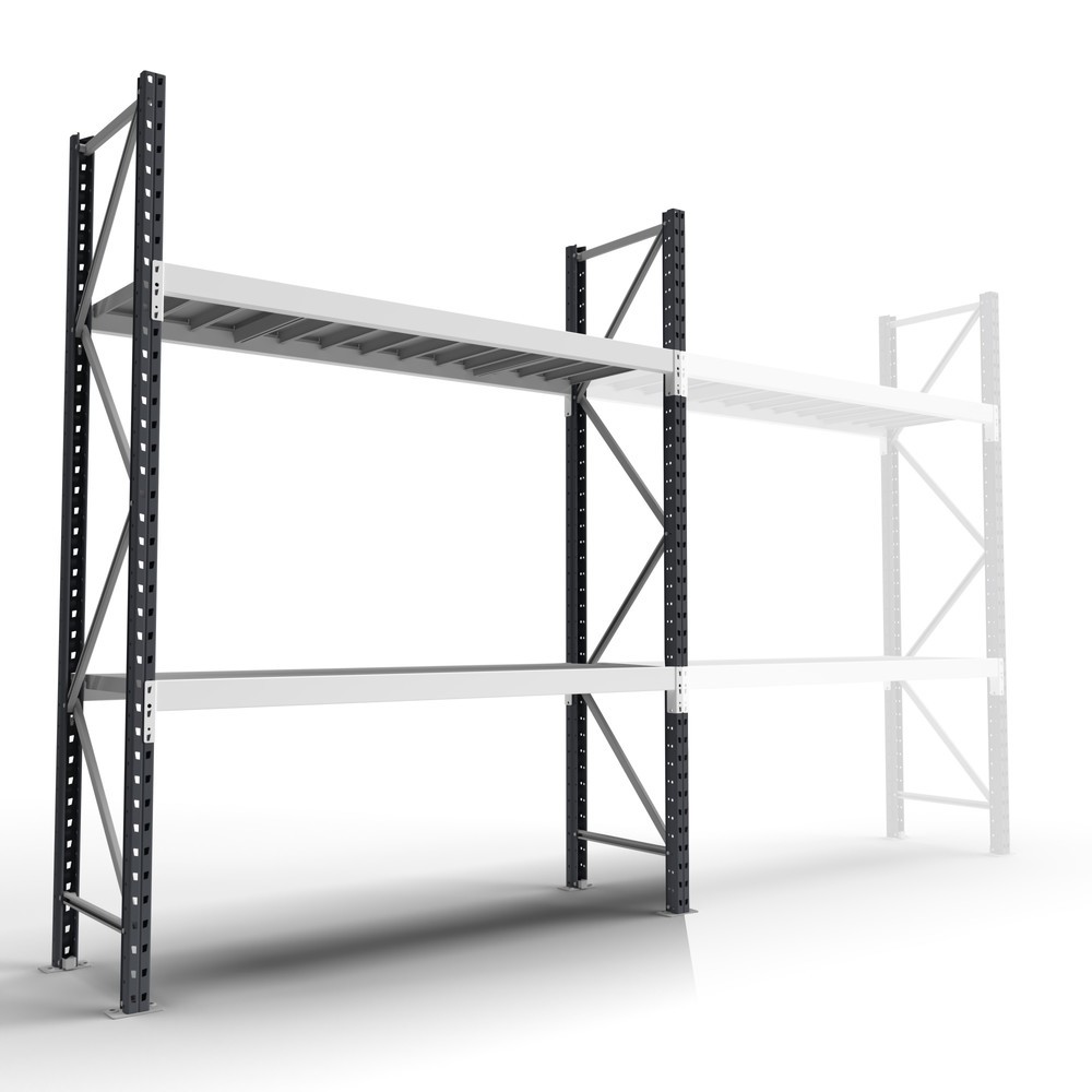 Product afbeelding: Grootvakrek ManOrga, met stalen panelen, BE, vaklast 880 kg, hxbxd 2.000 x 1.800 x 600 mm