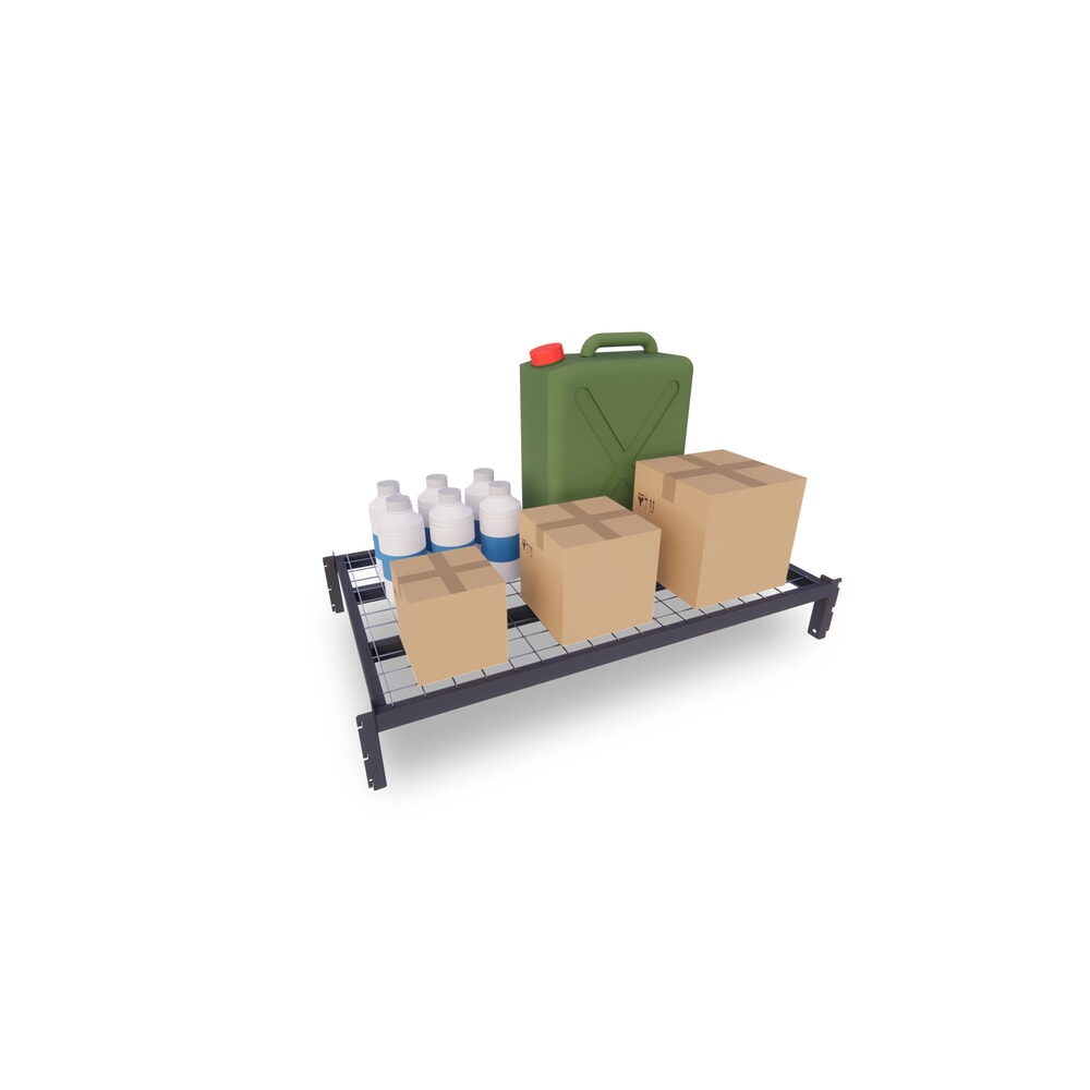 Productafbeelding nr. 5: ManOrga Legbordrek, AF, met roosterlegborden, vaklast 500 kg, H x B x D 2.500 x 1.010 x 500 mm