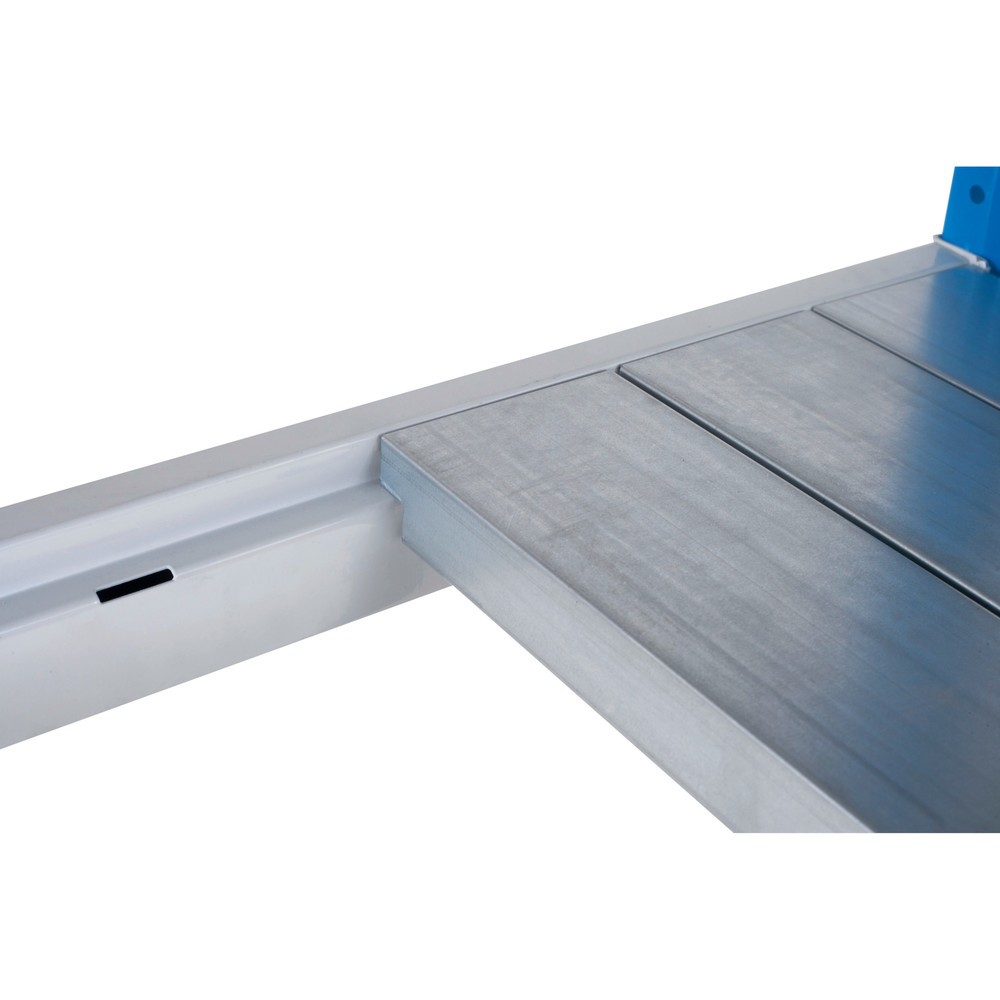 Obrázek produktu: ManOrga Police pro široký regál s ocelovými panely, nebeská modř / světle šedá, ŠxH 1250 x 600 mm