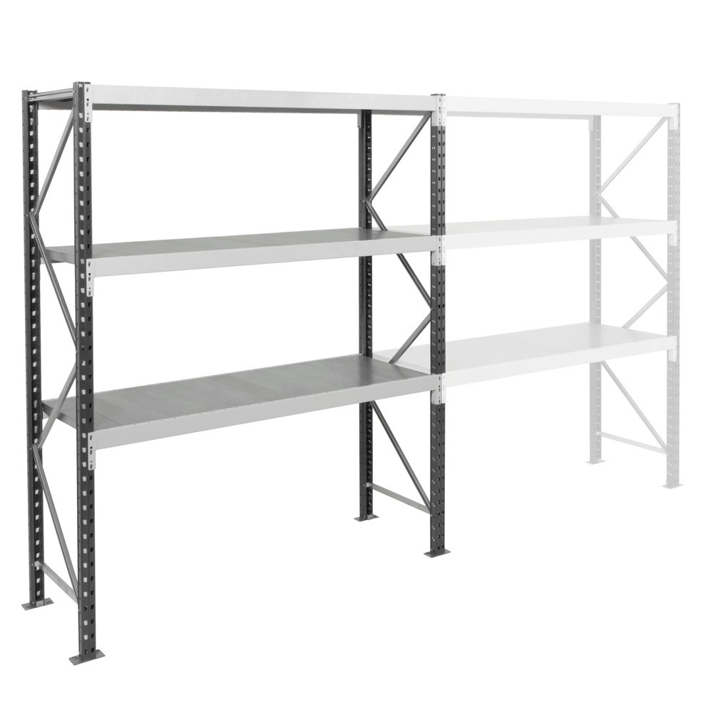 N° de l'image du produit 6 : ManOrga Rayonnage grande portée, avec panneaux en acier, TB, H x l x P 2 000 x 1 800 x 600 mm