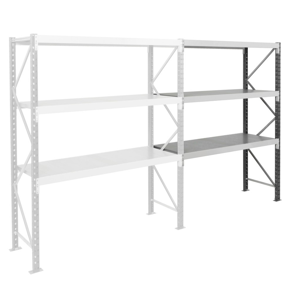 Illustration du produit: Rayonnage grande portée ManOrga, avec panneaux en acier, TA, capacité de charge 710 kg, H x l x P 2 500 x 2 250 x 600 mm
