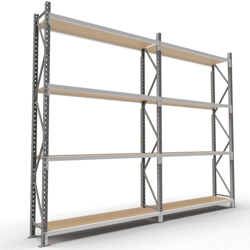 Číslo obrázku produktu 8: ManOrga Široký regál s dřevotřískovými deskami, základní pole, VxŠxH 2500 x 2700 x 800 mm
