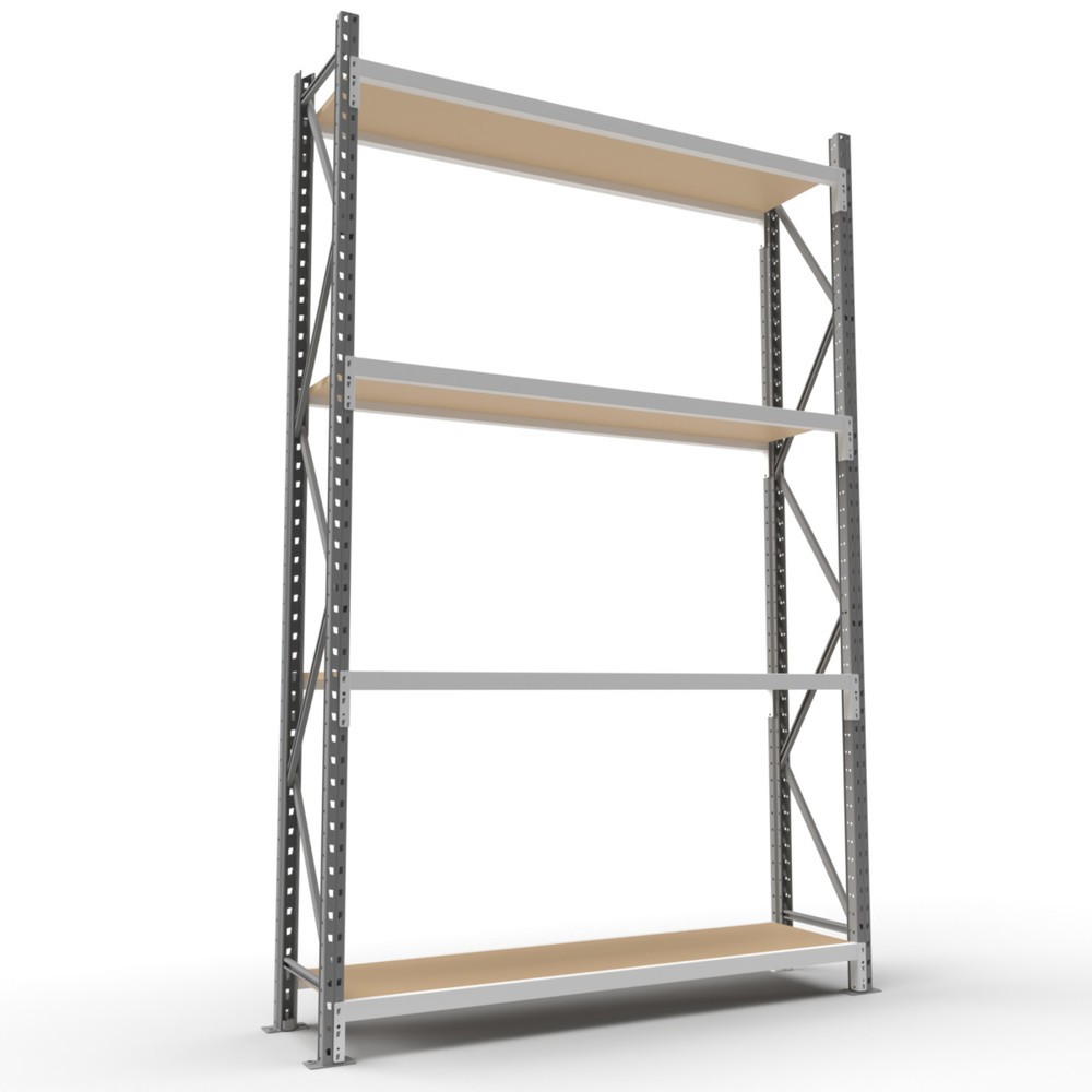 Číslo obrázku produktu 10: ManOrga Široký regál s dřevotřískovými deskami, základní pole, VxŠxH 2500 x 2700 x 800 mm