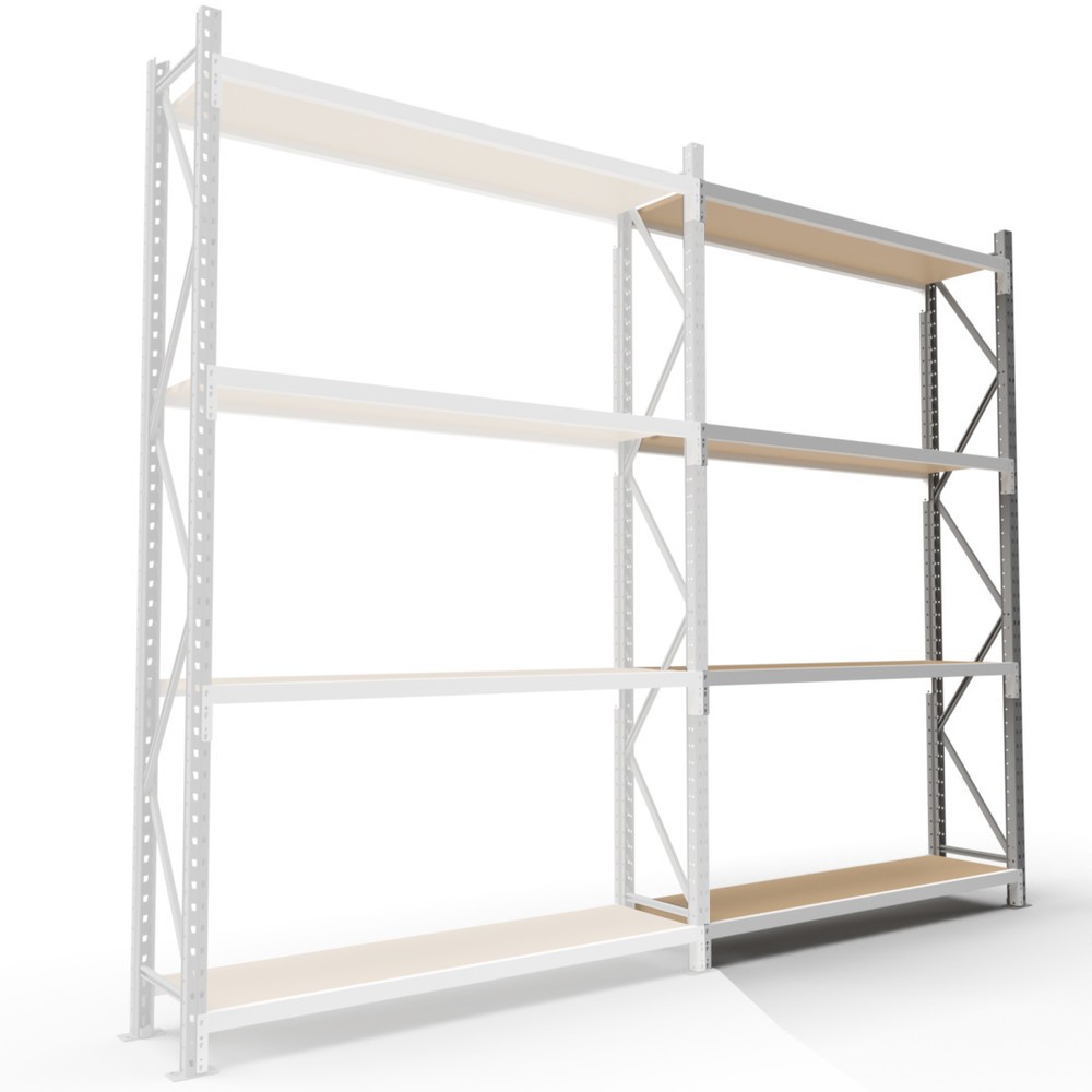 Produktabbildung Nr. 1: ManOrga Weitspannregal, mit Spanplatten, AF, graphitgrau/lichtgrau, HxBxT 2.500 x 1.500 x 600 mm