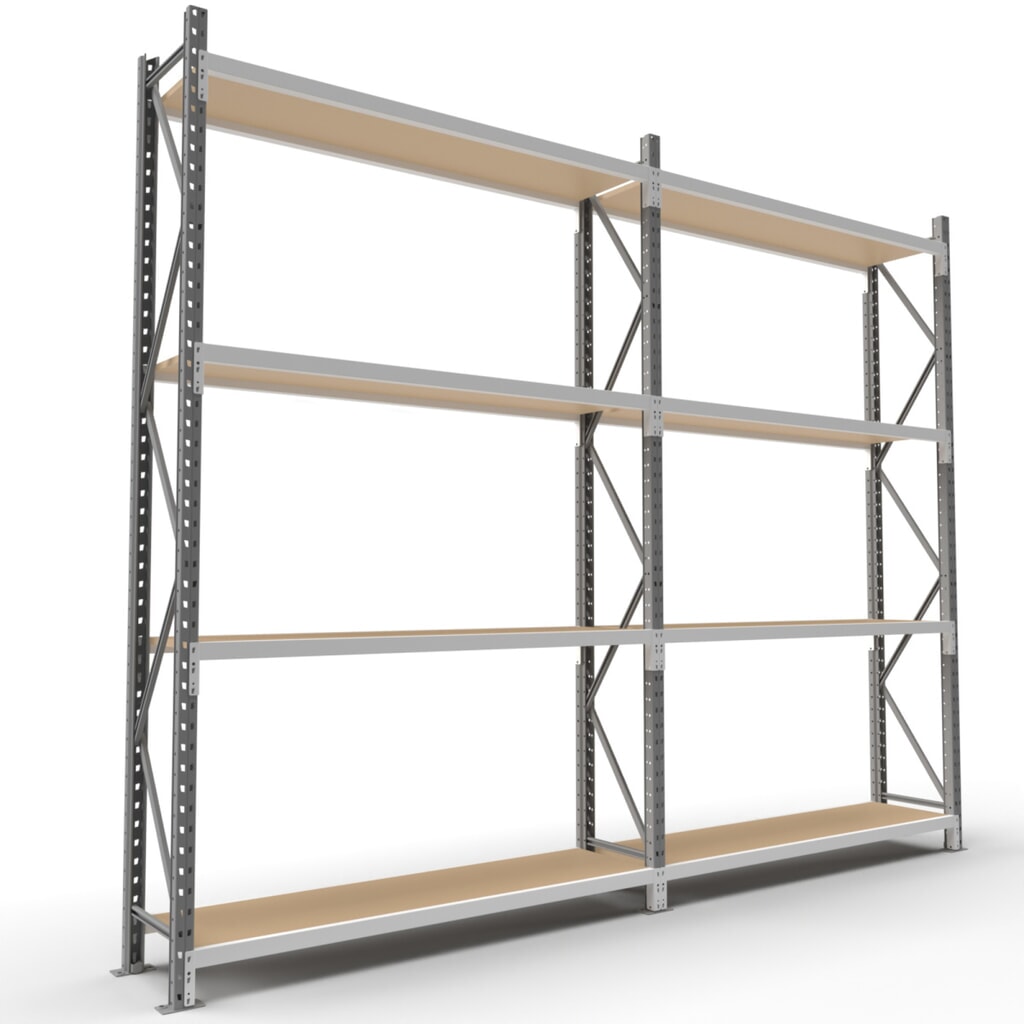 Produktabbildung Nr. 8: ManOrga Weitspannregal, mit Spanplatten, GF, HxBxT 2.500 x 2.700 x 800 mm