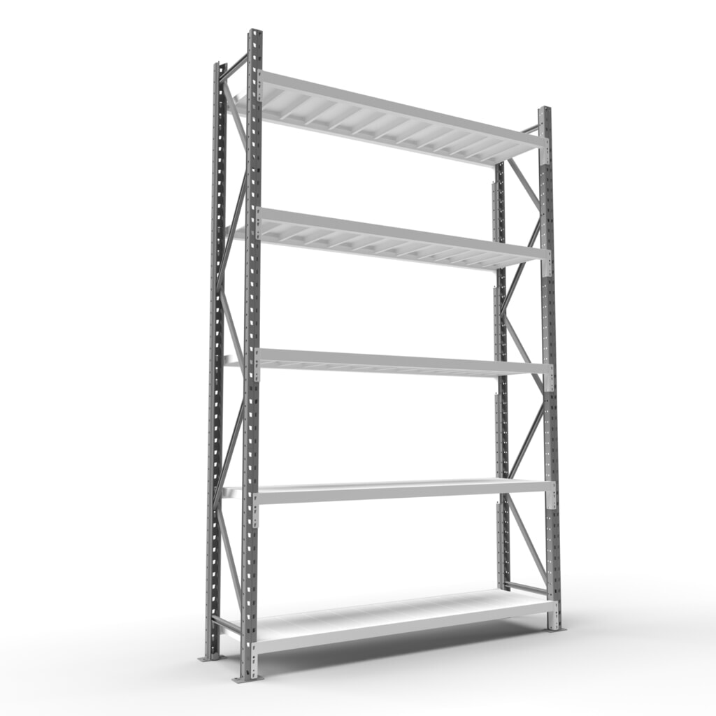 Produktabbildung: ManOrga Weitspannregal, mit Stahlpaneelen, GF, HxBxT 3.000 x 1.800 x 600 mm