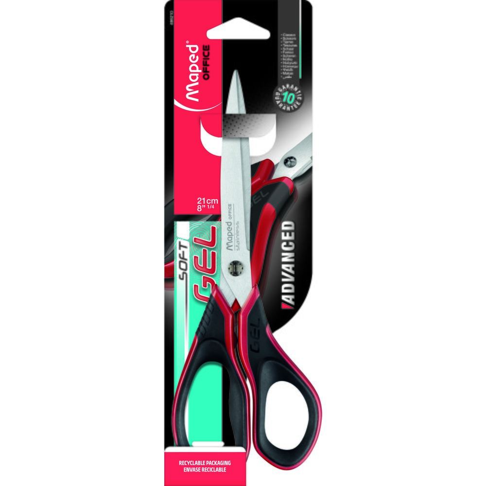 Maped Schere ADVANCED GEL 21 cm asymmetrisch Produktabbildung: Maped Schere ADVANCED GEL 21 cm asymmetrisch