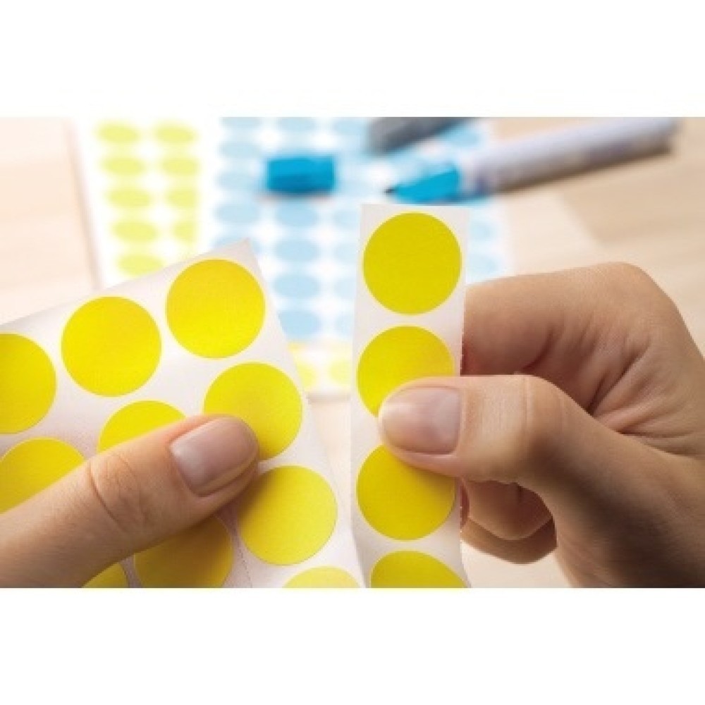 Produktabbildung: HERMA Markierungspunkt 2251 19mm Papier gelb 1.280 St./Pack.