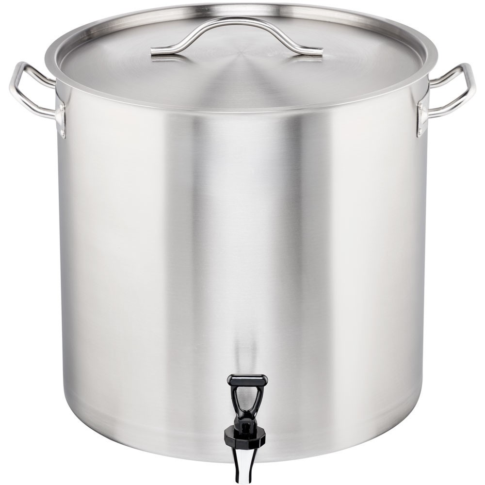 N° de l'image du produit 1 : Marmite à pommes de terre Stalgast avec robinet de vidange et couvercle, Ø 400 mm, hauteur 400 mm, 50,3 litres
