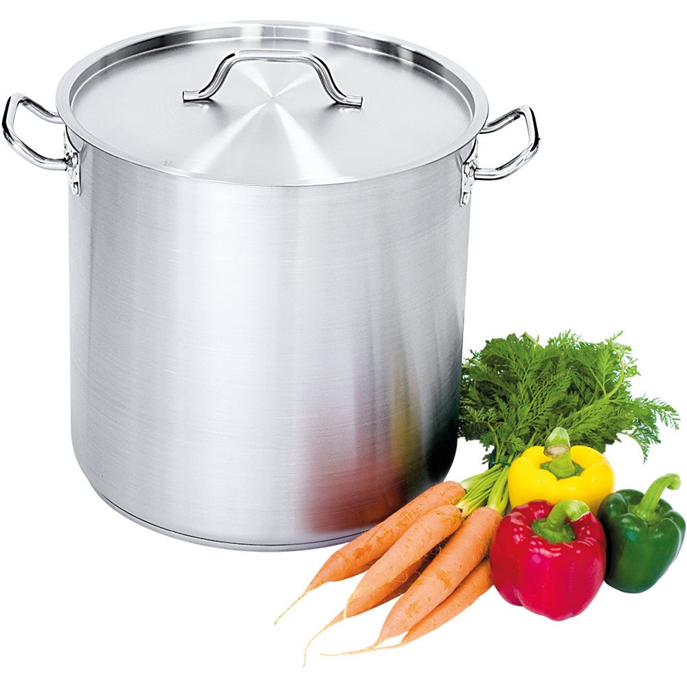 Illustration du produit: Marmite Stalgast forme haute, avec couvercle, Ø 280 mm, hauteur 250 mm 15,4 litres
