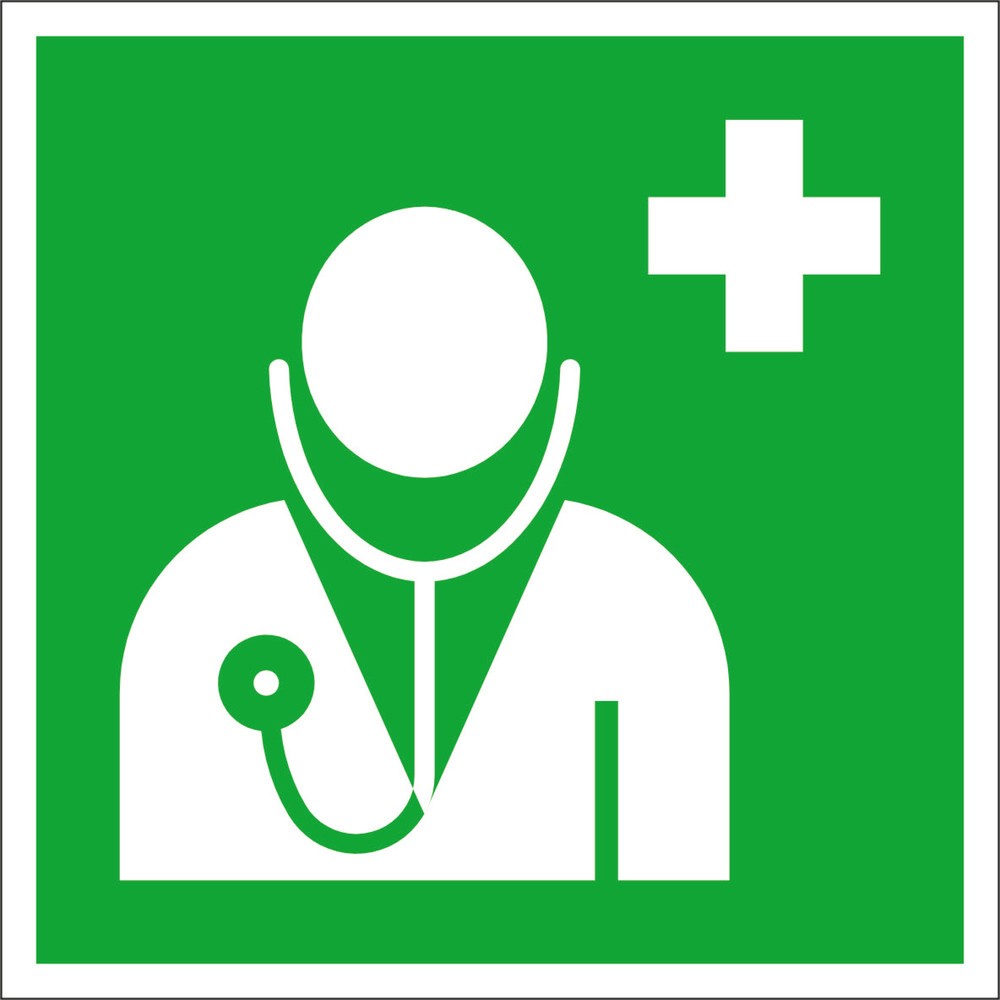 Illustration du produit: SafetyMarking® Médecin, H x l 200 x 200 mm, film HI