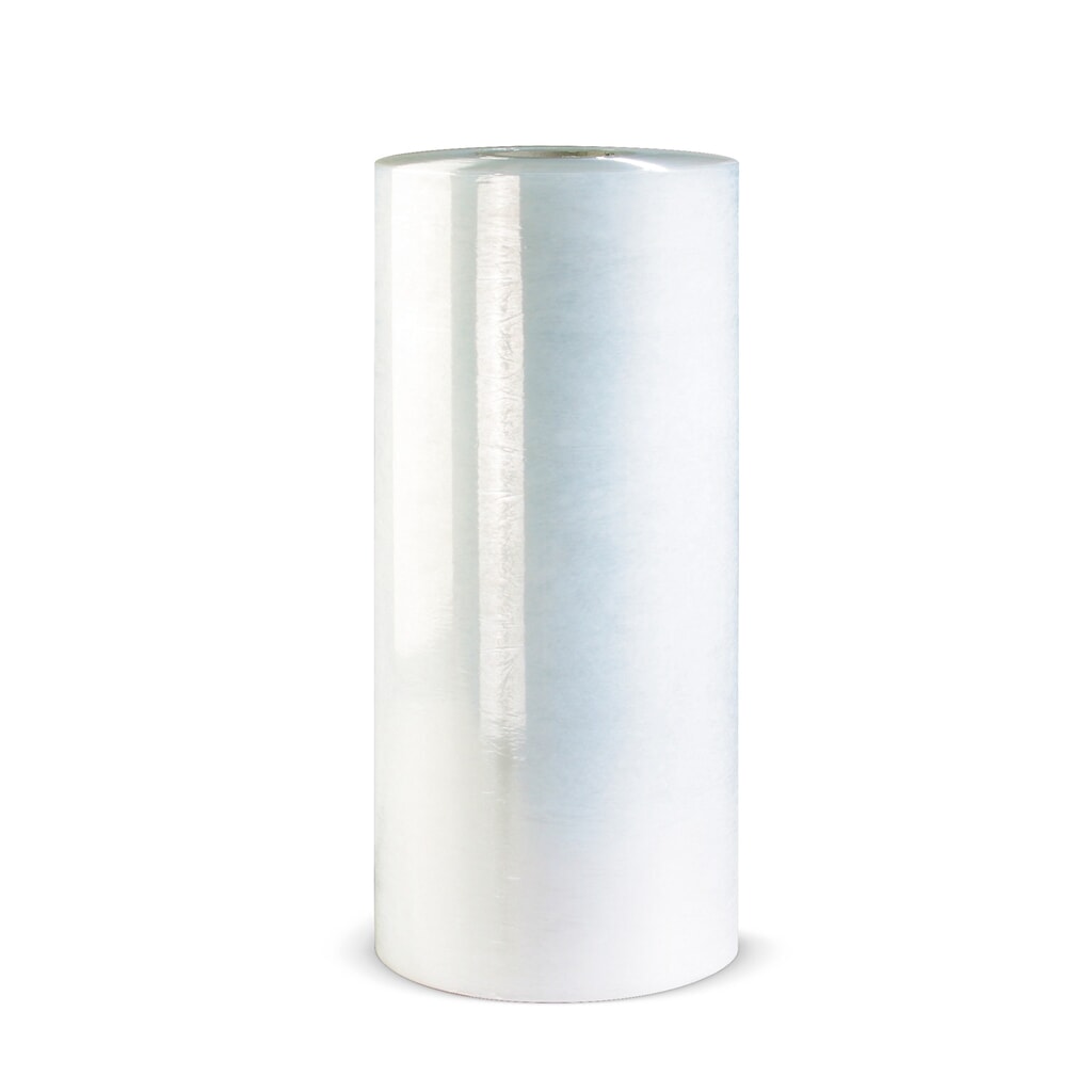 Maschinenstretchfolie, recyclebar, BxL 500 mm x 2.000 m, Stärke 17 µm, bis 180 % Vordehnung Produktabbildung: Maschinenstretchfolie, recyclebar, BxL 500 mm x 2.000 m, Stärke 17 µm, bis 180 % Vordehnung