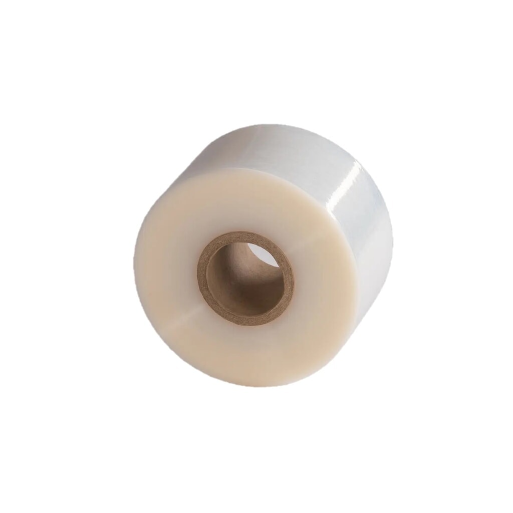 Maschinenstretchfolie, Schmalrolle, 125 mm breit x 880 lfm, 23µ, transparent, bis 200% Vordehnung Produktabbildung: Maschinenstretchfolie, Schmalrolle, 125 mm breit x 880 lfm, 23µ, transparent, bis 200% Vordehnung